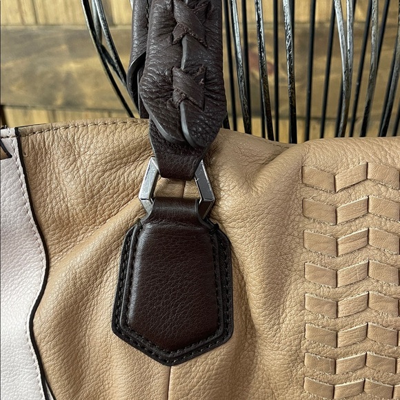 orYANY Large Brown Soft Leather W/Pink Sides Dark Brown Straps. - Picture 4 of 13